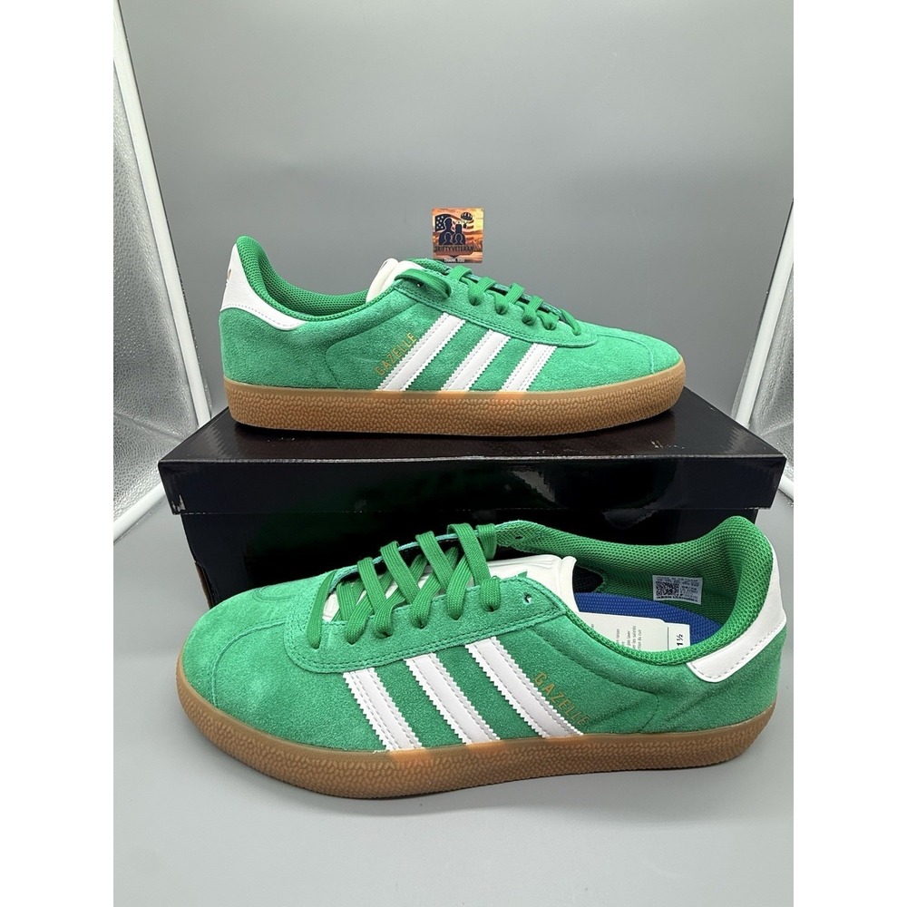 Adidas Gazelle ADV Men's 12 Women's 13 Green Gum Bottoms Casual Shoes JH5247 NEW